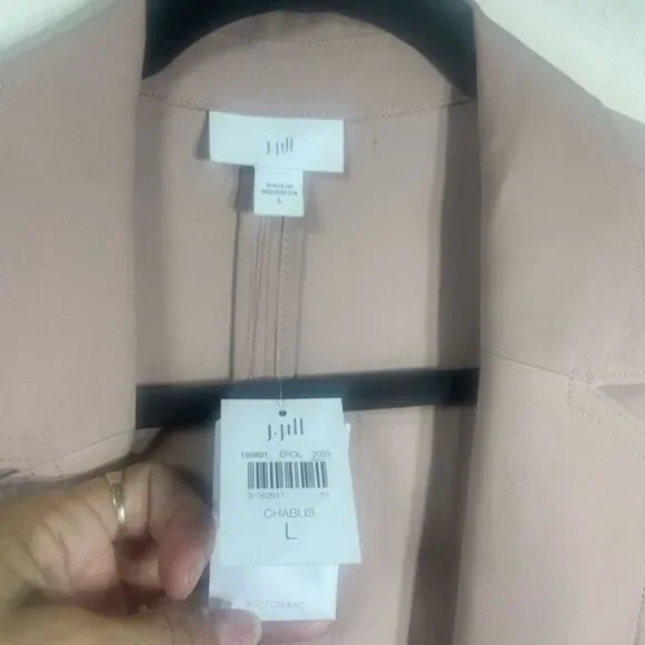 J.jill long jacket new with tags, size LBEAUTIFUL! Beige, tan and blush color.